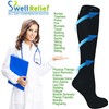 Black Small/Medium Ladies Compression Socks, One Pair Moderate/Medium Compression 15-20