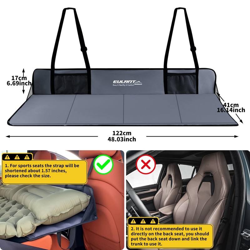 Portable Air Mattresses for Sleeping,Car Rear Seat Mattress Extension Plate,Folding