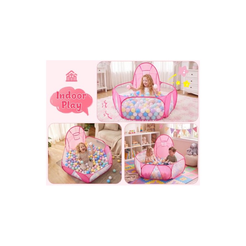 Eocolz Alberca de bolas grande para niños, tienda de bolas