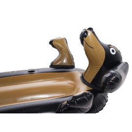 Funny Inflatable Black Dog Pool Float with Cup Holder for Adults, Teens, Pets, Dogs, Dachshund Dog Shape Swimming Floaties, Animal Floats for Pool, Ride on Pool Float