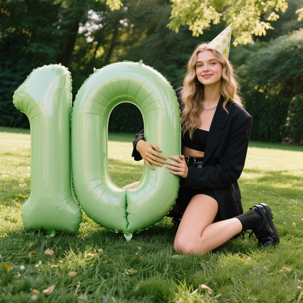 40 Inch Olive Green Balloon Number 0 Balloon,Jumbo Mylar Foil