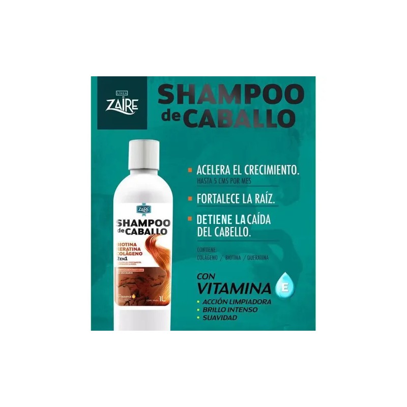 Mayoreo 1 Caja Shampoo De Caballo Zaire 12 Pz