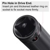 uxcell 1/2" Drive 17mm 6-Point Deep Sockets 3" Length with