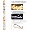 JUNWEN 50ft Warm White Led Strip Lights, 12V Waterproof Flexible