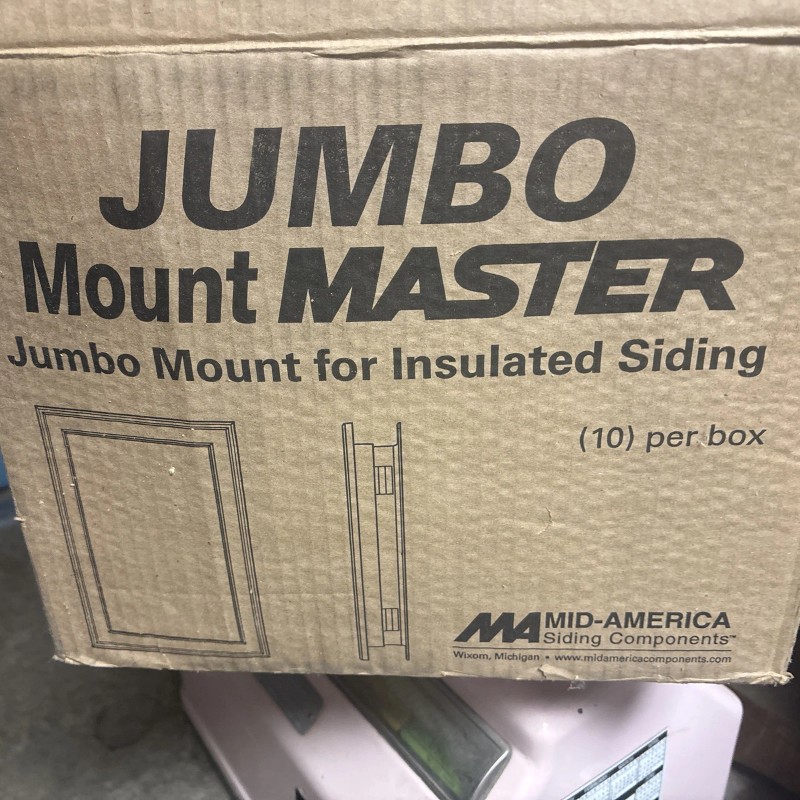 Ma vinyl siding J-block. Large 12”x8”.