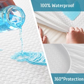 NESTCORE Waterproof Mattress Protector Twin Size,Mattress Pad Cover 3D Air Fabric,Noiseless & Breathable Mattress Pad Fitted Style with Stretchable Pockets(39"*75")