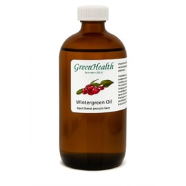 Wintergreen Essential Oil - 16 fl oz (473 ml) Amber Glass Bottle w/Child Resistant Cap - 100% Pure Essential Oil - GreenHealth