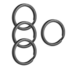TI-MULTI (Ti) Titanium Black Key Holder Ring Lightweight Outer 0.8 inch (20 mm) / 1.0 inch (25 mm) / 1.3 inch (32 mm) 4 Pieces (Glossy, Black, 10 Pieces)