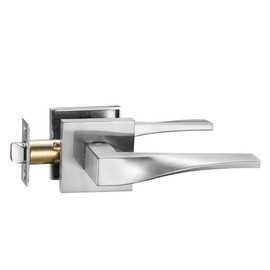 Berlin Modisch Sleek Series Passage Lever Door Handle Non-Locking Lever Set [for Hallway or Closet Doors] Reversible Heavy Duty – Satin Nickel Finish