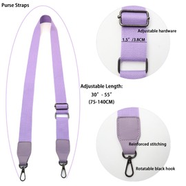 Universal Leather & Canvas Replacement Purse Straps – 1.5” Wide Crossbody Strap for Handbags, Luggage & Cossbody Bags(Adjustable, 55" Long)