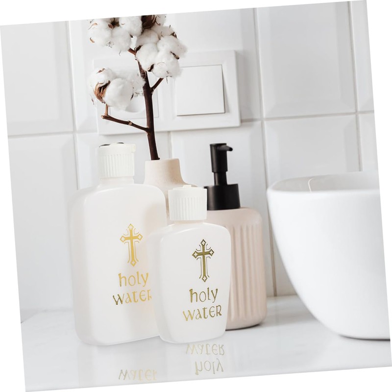 iplusmile 4Pcs Refillable Empty Holy Water Bottles Decorative Containers for