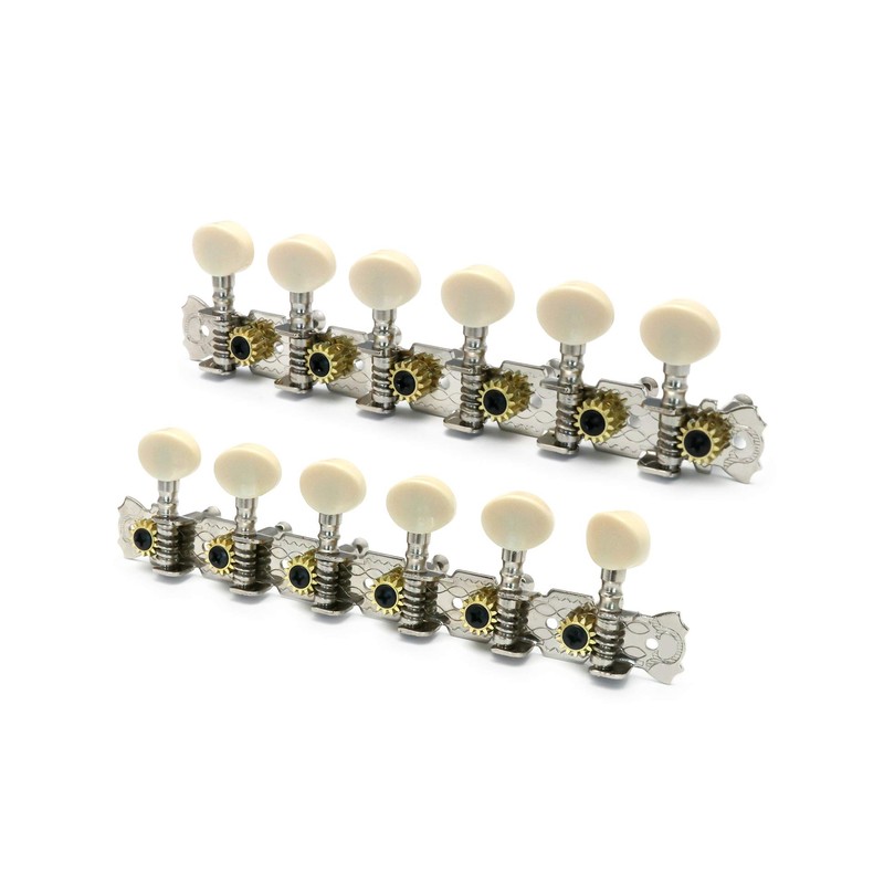 Metallor 12 Strings Acoustic Guitar Tuning Pegs Chrome Plated Machine