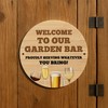 Red Ocean Bar Signs For Home Bar Round Wall Plaque
