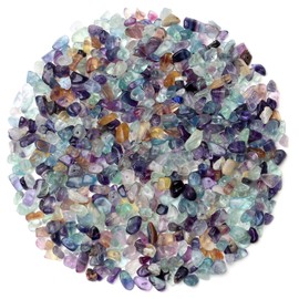 AWARDSEN 400 Pieces Fluorite Gemstone Beads for Bracelets 6 mm, Gemstone Beads Set Natural Irregular Bead Bracelet DIY Bracelets Earrings Jewellery Gifts for Women 5-8 mm