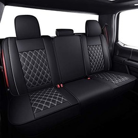 Aierxuan Car Rear Seat Covers with Waterproof Leather, Automotive Vehicle Cushion Cover for SUV Pickup Truck Fit for 2009-2024 Ford F150 and 2017-2024 F250 F350 F450