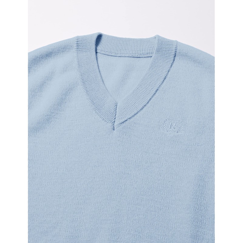 Lepi Mario Sweater Vest, Color Knit Vest, Girls, SAX