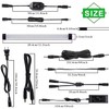 AIBOO LED Under Cabinet Lighting Kit, Plug in Strip Lights