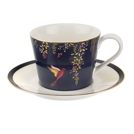 Portmeirion Home & Gifts Chelsea Cup and Saucer, 230 x 185 x 95 cm, Navy