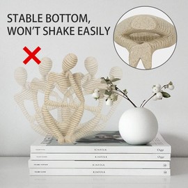 prosfalt Sandstone Resin Thinker Style Abstract Sculpture Statue Collectible Figurines Home Office Bookshelf Desktop Decor(Stripe - Right Reverie)