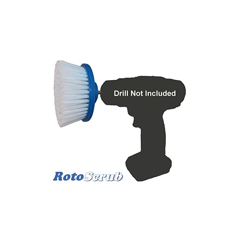 RotoScrub Multi-Purpose Drill Brush Attachment, Showers, Tubs, Carpet, Tile, Grout,