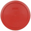 Pyrex 7402-PC 6/7 Cup Poppy Red Round Plastic Food Storage