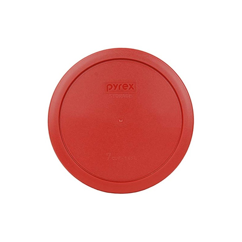 Pyrex 7402-PC 6/7 Cup Poppy Red Round Plastic Food Storage
