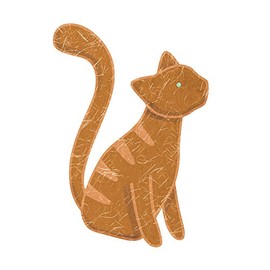 My Wonderful Walls Orange Tabby Cat Wall Sticker Decal (Right-Facing)