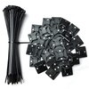 Oksdown 100 Pack Black Plastic Nylon Cable Ties with 60