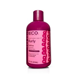 Eco Style, Texture Edit, Kurly Define Shaping Cream Gel for Type 3 curly hair - A sulfate-free medium hold curling cream to hair gel formula created with your texture in mind. 8 oz.
