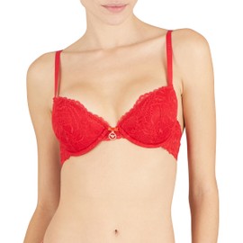 Emporio Armani Women's Eternal Lace Push Up Bra, Lacquer Red​