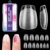 Extra Short Coffin Nail Tips:240PCS Soft False Nail Gel Tips Full Cover Acrylic Clear Fake Press On Nails for Extensions Women Manicure DIY 12 Sizes