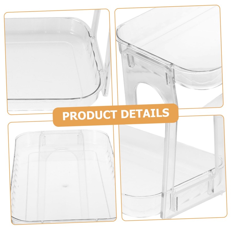 NOLITOY Bathroom Countertop Shelf Transparent Storage Organizer for Cosmetics Toiletries