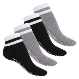 Celodoro Women's and Men's Yoga & Wellness Socks (4 Pairs), ABS Socks with Terry Cloth Sole, Variant 3