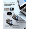 Apitiong Lightning OTG Adapter USB C, 2-in-1 Type C Lightning