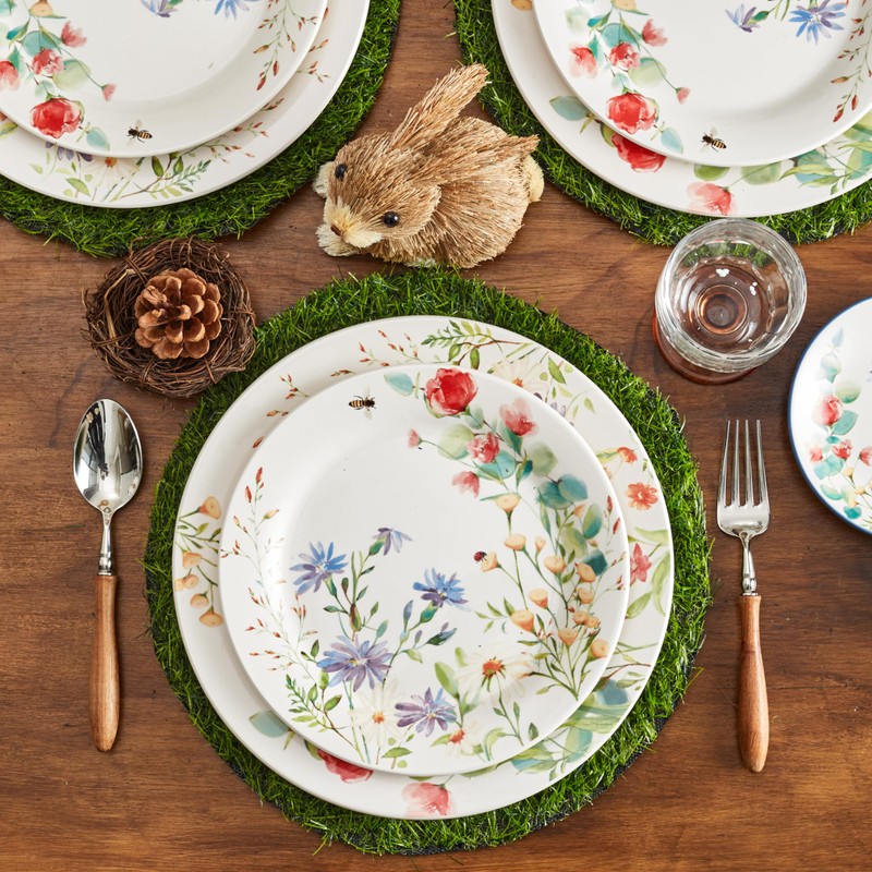 Bico Summer Provence Dinner Plates Set of 4, 11 Inch