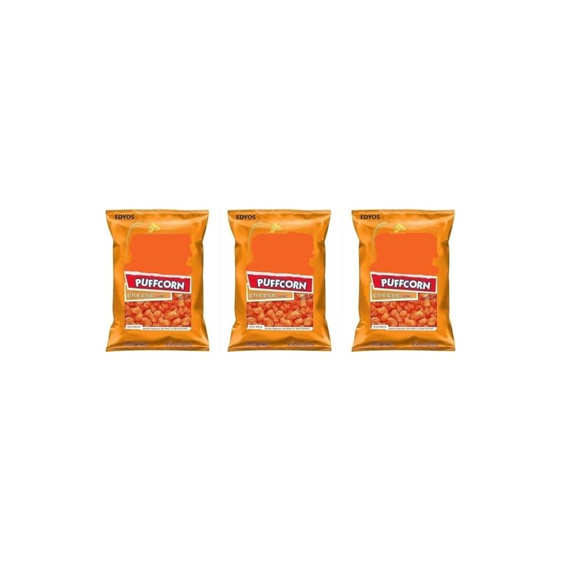 EDYOS Cheese Puffcorn 4.25 oz. (3 Pack)