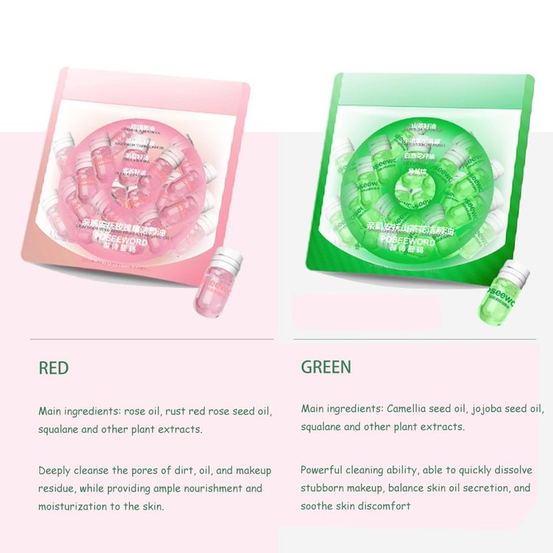 SSCDFDC Cleansing Oil Mini Natural Makeup Remover Portable 20pcs Gentle