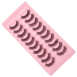 Healeved 10pairs Curl False Eyelashes for Women Natural Lashes for Daily Use Easy to Apply Lightweight and Comfortable Makeup Accessory