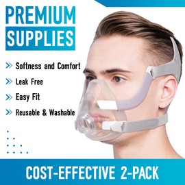 2 Pack Comfort Seal Cushions for AirFit F20, Ensuring a Supple and Close Fit Replacement CPAP Supplies - Large