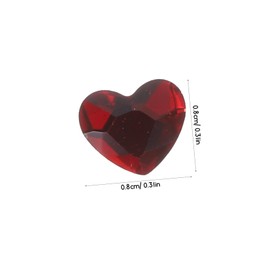 TOVINANNA Heart-Shaped Crystal Nail Charms 10-Piece Set Shimmering Pink Nail Rhinestones for Acrylic for Art Decorations