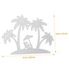 KONTONTY Beach Theme Metal Cutting Die Durable Coconut Tree Design