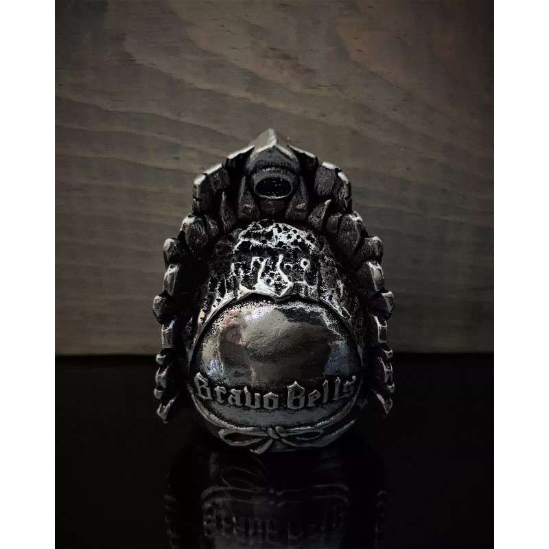 Bravo Bells Indian Chief Skull Ride Bell, Motorcycle Good Luck