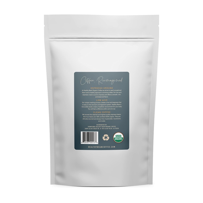 Healthy Bean Coffee - Espresso, Low Acid Coffee | Ground,