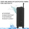 Linpr Waterproof Transparent Suitcase Cover, Black, Hard Shell Protector for