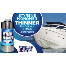 Fiberglass Supply Depot Inc. Styrene Monomer Thinner for gelcoat and Resin - Quart