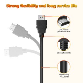 Spofit Cable HDMI 4K ultra delgado macho a macho 36AWG cable delgado de alta velocidad (paquete de 10)