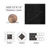 Black Peel and Stick Vinyl Floor Tiles, Self Adhesive Waterproof
