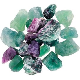 mookaitedecor mookaitedecor Violett grner Fluorit Rohstck Steine, Mineral Edelsteine fr Familie/Bro/Garten/Aquarium Dekoration Schmckung, Kristall Reiki & Heilung (460g)