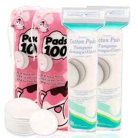 Senmding High quality soft cosmetic cotton, Absorbent Makeup Remover Pads, Lint-Free, Hypoallergenic, Wet compress and clean.(400 Count)