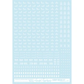 Pooh Modeling Works Beltex Chop Decal C1 White Plastic Model Decal CDC-01W